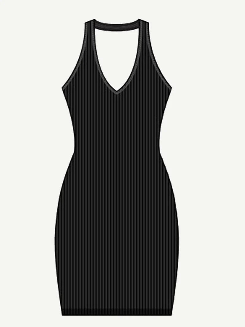 VerdeAllure Halter Dress