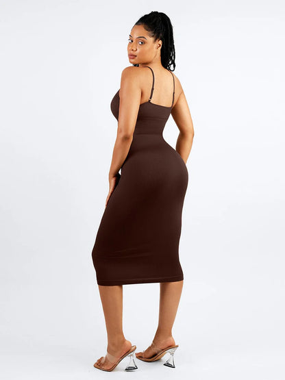 VerdeSculpt Midi Dress