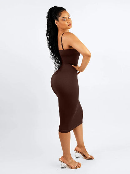 VerdeSculpt Midi Dress